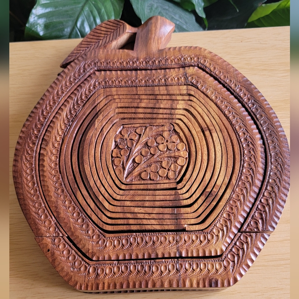Handcrafted Collapsible Wooden Basket